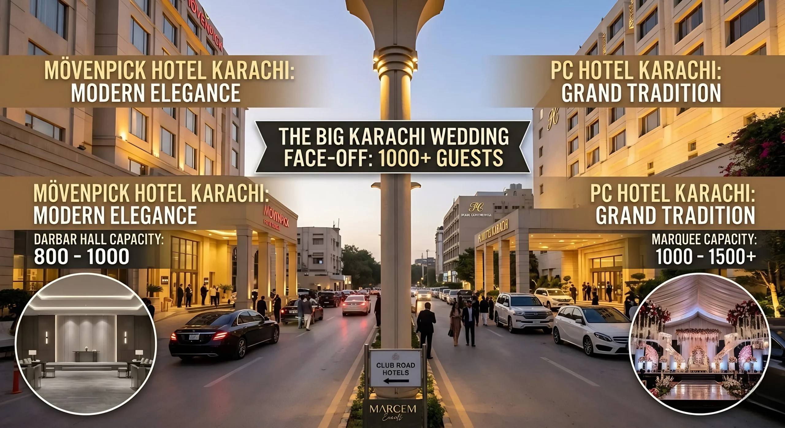 PC Hotel Karachi vs. Mövenpick: The Definitive 2026 Guide for 1,000+ Guest Weddings